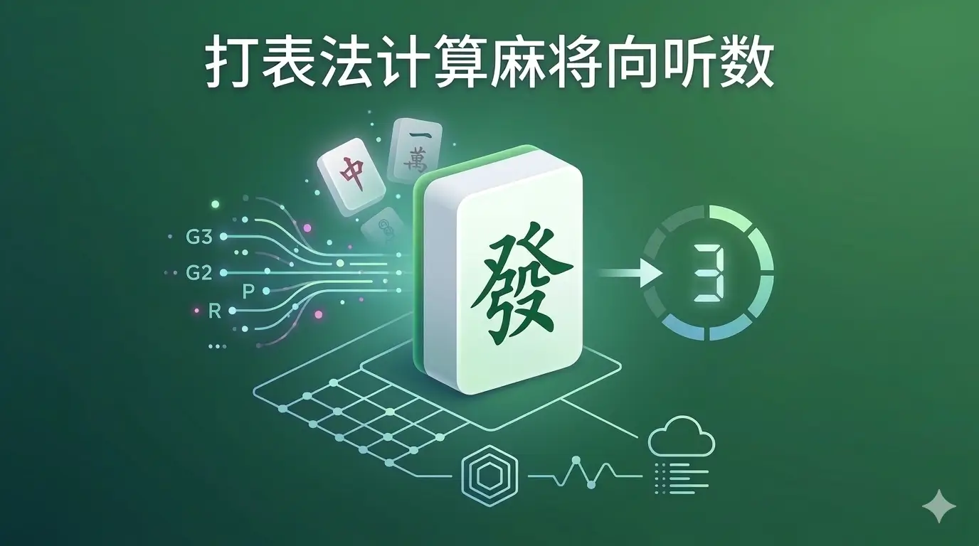 使用打表法计算麻将向听数
